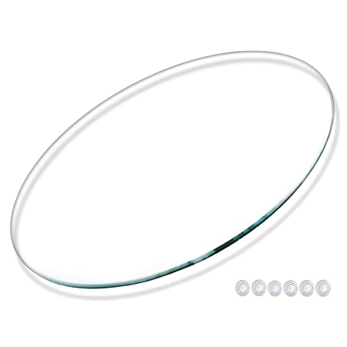 XOBRJQZ Runde Tischplatte aus Glas, Gehärtetes Klarglas, 8 Mm Polierte Kanten, Ersatz Tischplatte, Arbeitsplatte Schützen(38cm) von XOBRJQZ