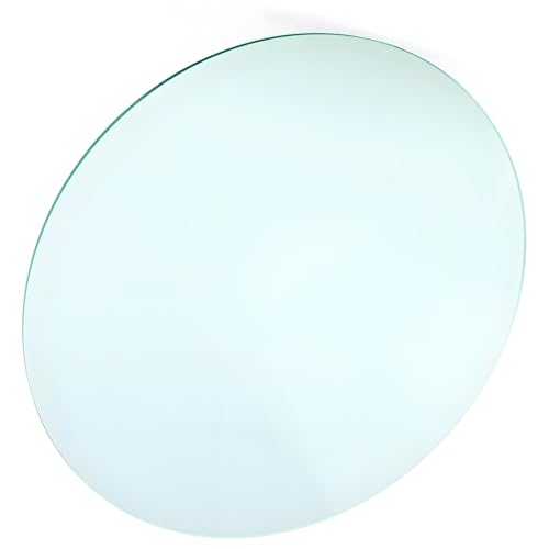 XOBRJQZ Runde Tischplatte Aus Glas, Gehärtetes Klarglas 8 Mm Dick Abgeschrägte Polierte Kante, Ersatz-Tischschutz(850mm(34In)) von XOBRJQZ