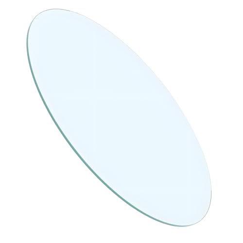 XOBRJQZ Runde Tischplatte aus Glas - Gehärtet, 8 mm Dicke, Flach Polierte Kante, Transparentes Glas(500mm(20In)) von XOBRJQZ