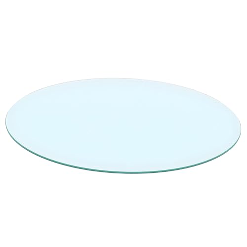 XOBRJQZ Runde Tischplatte aus Klarem Glas, 8 Mm Zoll Dick, Glatte Glasoberfläche, Schutz aus Gehärtetem Glas, Hitze- Und Kratzfest für Den Innen- / Innenbereich/Terrasse(500mm(20In)) von XOBRJQZ