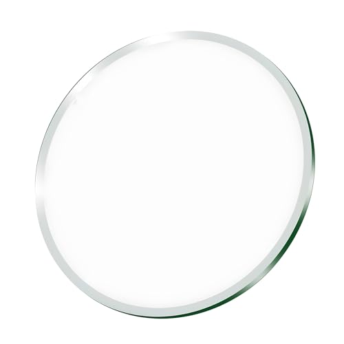 XOBRJQZ Runde Tischplatte aus Klarem Glas - Gehärtetes Glas, 8mm Dick mit Bleistiftpoliert, Klarglas für Esstisch, Couchtisch, Bürotisch, Beistelltisch(450mm(18In)) von XOBRJQZ