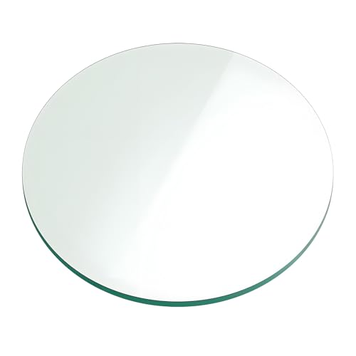 XOBRJQZ Runde Tischplatte Aus Gehärtetem Glas - 8 Mm Dick - Klares Poliertes Glas, Zeitgenössischer Stil, Couchtisch/Beistelltisch Ersatzglas(800mm(32In)) von XOBRJQZ