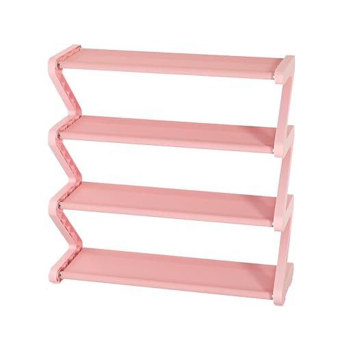 XOBRJQZ Schuhregal 4 Ebenen Tragbar Klappbar, Selbstständiges Schuhregal für Flur, Schlafzimmer und Kleine Räume, Leicht Zusammenzubauen(60x19x51cm(23.6x7.5x20.1in)) von XOBRJQZ