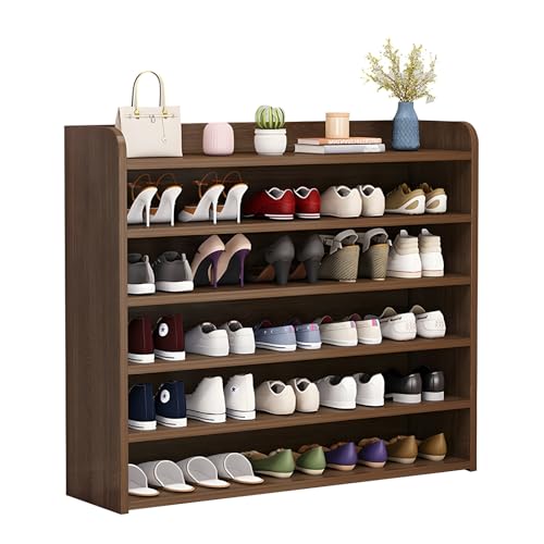 XOBRJQZ Schuhregal – Schuhaufbewahrungs-Organizer, Holz-Schuhregal, Schuhschrank mit Offener Aufbewahrung für Eingangsbereich(100x29x94.2cm(39.4x11.4x37in)) von XOBRJQZ