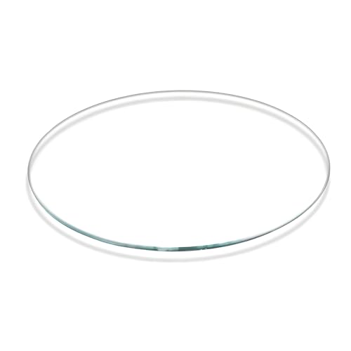 XOBRJQZ Tischplatte aus Gehärtetem Glas Rund, Flach Poliertes Klarglas, Tischschutz für Esstisch, Terrasse und Beistelltisch(400mm(16In)) von XOBRJQZ
