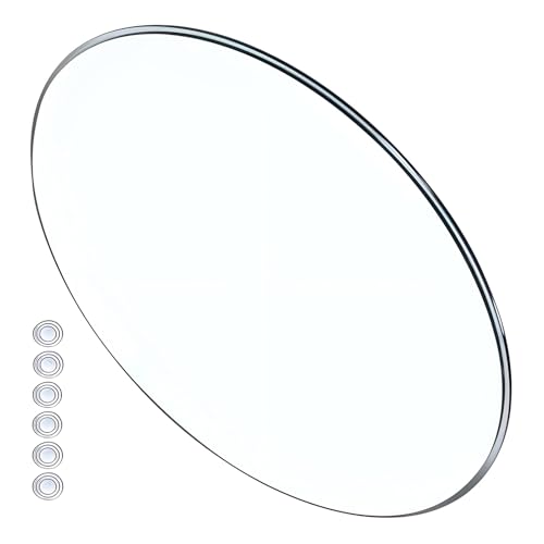 XOBRJQZ Tischplatte aus Gehärtetem Glas mit Runder Polierter Kante, 8 Mm Dickes Klares Gehärtetes Glas, Ersatz für Tischplatte Tischschutz(55cm) von XOBRJQZ