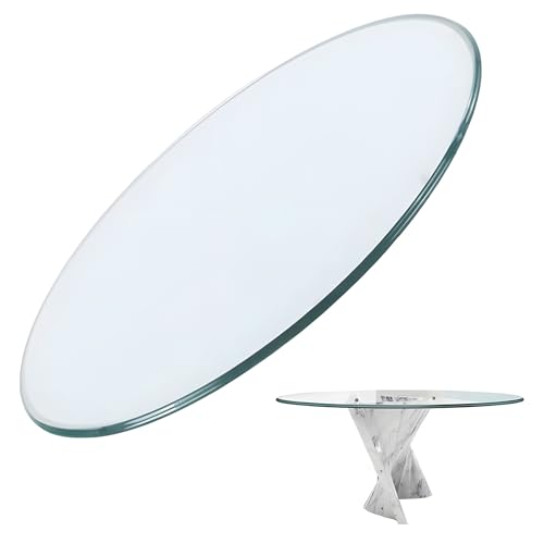 XOBRJQZ Tischplatte aus Klare Gehärtetem Glas mit Polierte Kanten, 8 Mm Dick, Mehrzweck für Home Office Glas Tischplatte(880mm(35In)) von XOBRJQZ