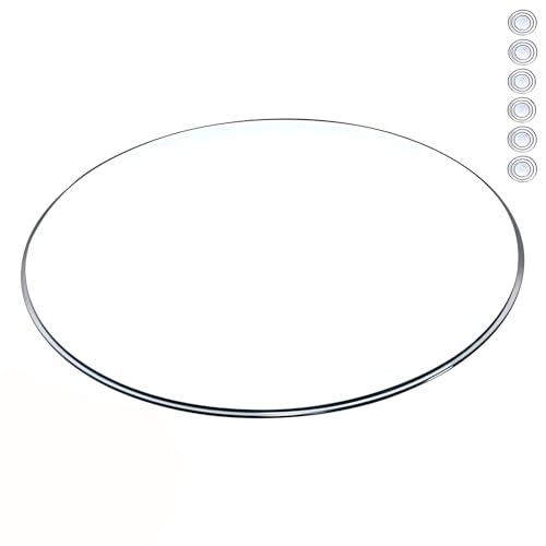 XOBRJQZ Tischplatte aus Klarem Gehärtetem Glas, Tischschutz, Ideal für den Ersatz von KüTerrasse, Esszimmer, Couchtisch Oder Schreibtische, 8 Mm Dicke Runde Polierte Kanten(95cm) von XOBRJQZ