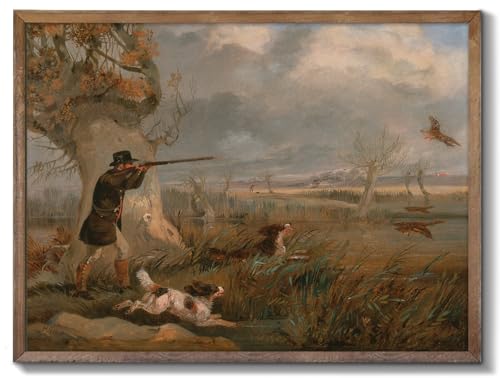 XOCUUI Vintage-Wandkunst, Jäger und Hund, Jagd, Leinwand-Dekor, Wildtier-Jäger-Szene, klassisches Ölgemälde für Wohnzimmer, Arbeitszimmer, Büro, 20,3 x 25,4 cm, ungerahmt XOCUUI Vintage-Wandkunst, Jäger und Hund, Jagd, Leinwand-Dekor, Wildtier-Jäger-Szene, klassisches Ölgemälde für Wohnzimmer, Arbeitszimmer, Büro, 20,3 x 25,4 cm, ungerahmt von XOCUUI