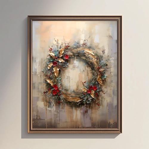 XOCUUI Weihnachtsbaum-Wandkunst, Weihnachtsbaum, Bauernhof-Szene, Leinwand, Land-Winter-Szene mit roter Scheune, Vintage-Weihnachts-Wandkunst, Weihnachtsschnee-Poster, Leinwanddrucke, Gemälde, 20,3 x XOCUUI Weihnachtsbaum-Wandkunst, Weihnachtsbaum, Bauernhof-Szene, Leinwand, Land-Winter-Szene mit roter Scheune, Vintage-Weihnachts-Wandkunst, Weihnachtsschnee-Poster, Leinwanddrucke, Gemälde, 20,3 x von XOCUUI