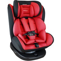 Auto Kindersitz mit 360° Drehfunktion und isofix für Kinder von 0 - 36 kg (Klasse 0, i, ii, iii) Xomax 916, Rot/Schwarz von XOMAX