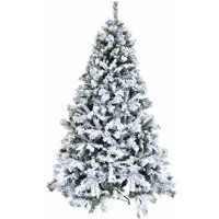 Künstlicher Weihnachtsbaum royal schneebedeckt Tannenbaum mit Metallstaender, Christbaum pvc Nadeln zweifarbig grün realistisch Volumen und von XONE