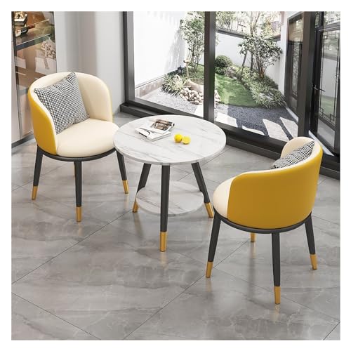 80 cm Office Table and Chair Set Reception Coffee Table,Tables and Chairs for Reception,Meetings Small Round Tables,Reception Table Combination,Negotiation Table,for Dining Room,Kitchen,Living von XONJEMU