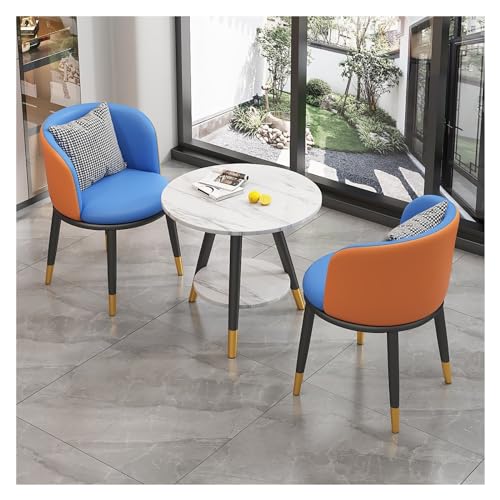 80 cm Office Table and Chair Set Reception Coffee Table,Tables and Chairs for Reception,Meetings Small Round Tables,Reception Table Combination,Negotiation Table,for Dining Room,Kitchen,Living von XONJEMU