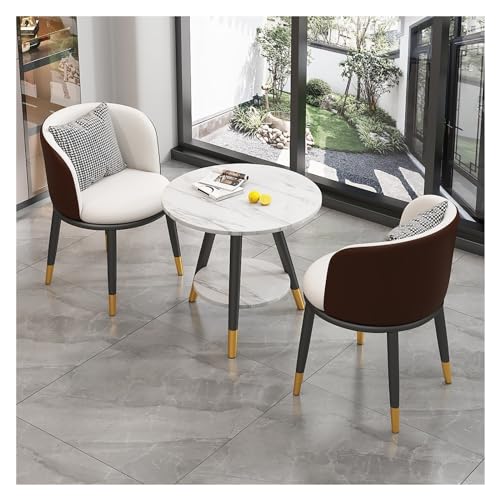 80 cm Office Table and Chair Set Reception Coffee Table,Tables and Chairs for Reception,Meetings Small Round Tables,Reception Table Combination,Negotiation Table,for Dining Room,Kitchen,Living von XONJEMU