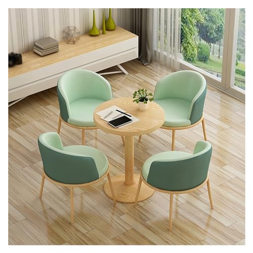 Dining Room Group Dining Table for 4 People with Chairs,Round Conference Table,Meeting Table,Negotiation Table,Leisure Coffee Table Set,Kitchen Table,Reception Table,Reception Room,Small Room, von XONJEMU