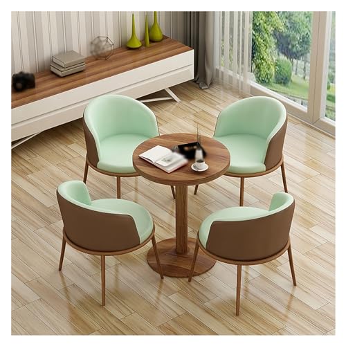 Dining Room Group Dining Table for 4 People with Chairs,Round Conference Table,Meeting Table,Negotiation Table,Leisure Coffee Table Set,Kitchen Table,Reception Table,Reception Room,Small Room, von XONJEMU