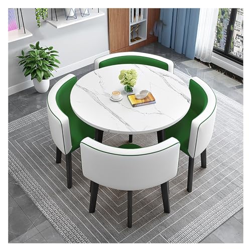 Office Business Hotel Reception Dining Table Set,Office Reception Room Club Table,Round Table Simple Living Room Furniture,Meeting Table,Round Table and Four Chairs,Conference Room Sitting Area von XONJEMU