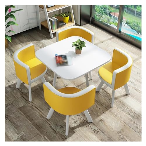 Office Reception Room Club Table,Round Dining Table with 4 Chairs Set,Reception Table and Chair Combination,Small Conference Room Tables,Sales Tables,1 Table 4 Chairs,Meetings Small Round Tables von XONJEMU