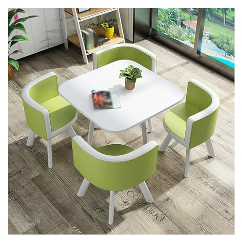 Office Reception Room Club Table,Round Dining Table with 4 Chairs Set,Reception Table and Chair Combination,Small Conference Room Tables,Sales Tables,1 Table 4 Chairs,Meetings Small Round Tables von XONJEMU