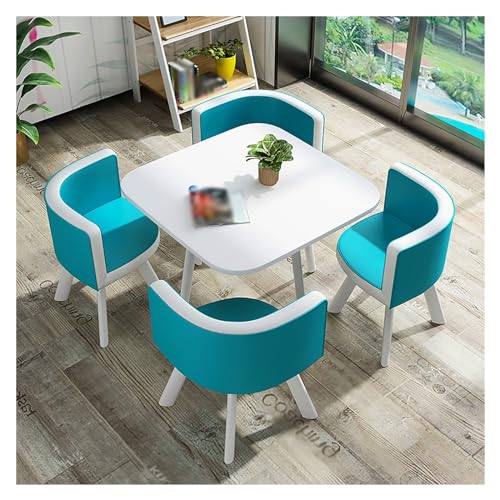 Office Reception Room Club Table,Round Dining Table with 4 Chairs Set,Reception Table and Chair Combination,Small Conference Room Tables,Sales Tables,1 Table 4 Chairs,Meetings Small Round Tables von XONJEMU