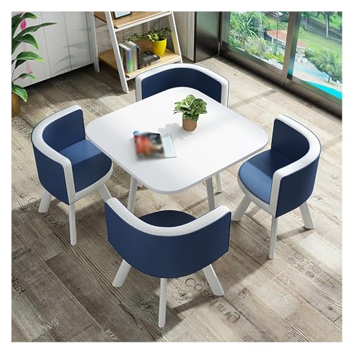 Office Reception Room Club Table,Round Dining Table with 4 Chairs Set,Reception Table and Chair Combination,Small Conference Room Tables,Sales Tables,1 Table 4 Chairs,Meetings Small Round Tables von XONJEMU