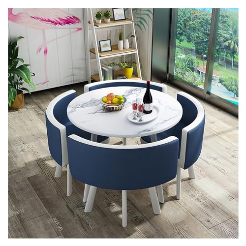 Office Table and Chair Set Reception Coffee Table,Reception Room Club Table,Coffee Table and Chair Set,Dining Table with 4 Chairs,Round Table,Tables and Chairs for Reception,Small Space,Kitchen von XONJEMU