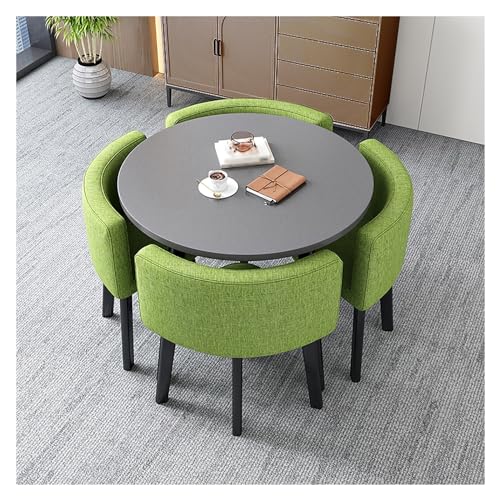 Round Dining Table with 4 Chairs Set,Reception Table and Chair Combination,Meeting Table with Chairs,Coffee Table and Chair Set,Reception Table,Negotiating Table,for Dining Room and Kitchen 80 Round Dining Table with 4 Chairs Set,Reception Table and Chair Combination,Meeting Table with Chairs,Coffee Table and Chair Set,Reception Table,Negotiating Table,for Dining Room and Kitchen 80 von XONJEMU