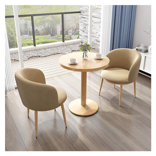 XONJEMU Coffee Table and Chair Set,Office Reception Room Club Table,Reception Table and Chair Combination,Negotiation Table,Meeting Table with Chairs,Round Dining Table with 2 Chairs Set,Round Tables von XONJEMU