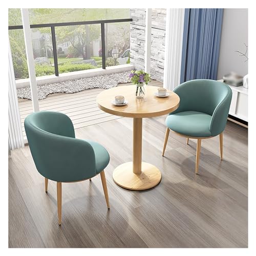 XONJEMU Coffee Table and Chair Set,Office Reception Room Club Table,Reception Table and Chair Combination,Negotiation Table,Meeting Table with Chairs,Round Dining Table with 2 Chairs Set,Round Tables von XONJEMU