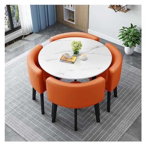 XONJEMU Dining Table Set,Round Dining Table with 4 Chairs Set,Negotiation Table,Reception Table and Chair Combination,Meeting Table,Office,Reception Room,Club Table,Round Table and Four Chairs, XONJEMU Dining Table Set,Round Dining Table with 4 Chairs Set,Negotiation Table,Reception Table and Chair Combination,Meeting Table,Office,Reception Room,Club Table,Round Table and Four Chairs, von XONJEMU