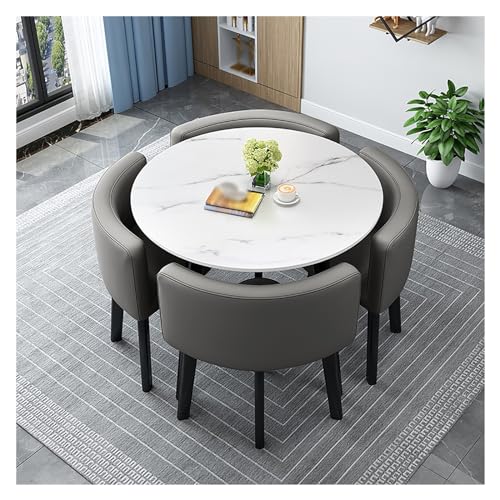 XONJEMU Dining Table Set,Round Dining Table with 4 Chairs Set,Negotiation Table,Reception Table and Chair Combination,Meeting Table,Office,Reception Room,Club Table,Round Table and Four Chairs, XONJEMU Dining Table Set,Round Dining Table with 4 Chairs Set,Negotiation Table,Reception Table and Chair Combination,Meeting Table,Office,Reception Room,Club Table,Round Table and Four Chairs, von XONJEMU