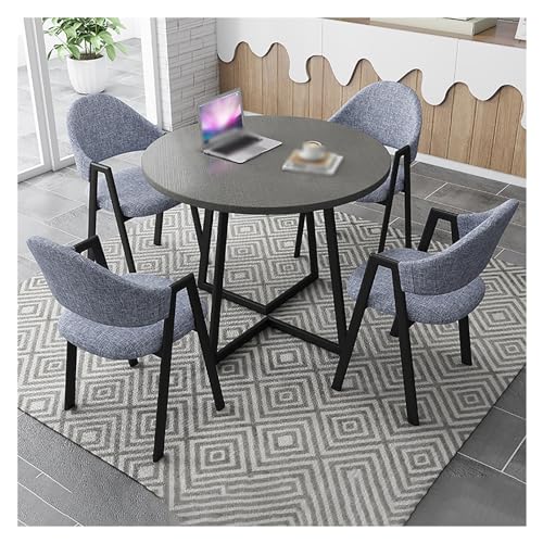 XONJEMU Dining Table with 4 Chairs Set,Kitchen Table Dining Table 80 cm,Padded Kitchen Chair,Table Chair for Living Room,Dining Room,Round Dining Table with 4 Chairs,Upholstered Chair Dining Set for XONJEMU Dining Table with 4 Chairs Set,Kitchen Table Dining Table 80 cm,Padded Kitchen Chair,Table Chair for Living Room,Dining Room,Round Dining Table with 4 Chairs,Upholstered Chair Dining Set for von XONJEMU