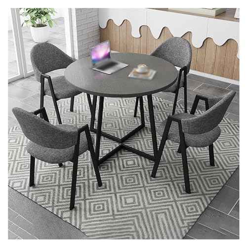 XONJEMU Dining Table with 4 Chairs Set,Kitchen Table Dining Table 80 cm,Padded Kitchen Chair,Table Chair for Living Room,Dining Room,Round Dining Table with 4 Chairs,Upholstered Chair Dining Set for XONJEMU Dining Table with 4 Chairs Set,Kitchen Table Dining Table 80 cm,Padded Kitchen Chair,Table Chair for Living Room,Dining Room,Round Dining Table with 4 Chairs,Upholstered Chair Dining Set for von XONJEMU