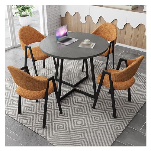 XONJEMU Dining Table with 4 Chairs Set,Kitchen Table Dining Table 80 cm,Padded Kitchen Chair,Table Chair for Living Room,Dining Room,Round Dining Table with 4 Chairs,Upholstered Chair Dining Set for XONJEMU Dining Table with 4 Chairs Set,Kitchen Table Dining Table 80 cm,Padded Kitchen Chair,Table Chair for Living Room,Dining Room,Round Dining Table with 4 Chairs,Upholstered Chair Dining Set for von XONJEMU