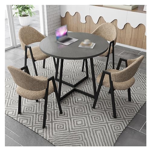 XONJEMU Dining Table with 4 Chairs Set,Kitchen Table Dining Table 80 cm,Padded Kitchen Chair,Table Chair for Living Room,Dining Room,Round Dining Table with 4 Chairs,Upholstered Chair Dining Set for XONJEMU Dining Table with 4 Chairs Set,Kitchen Table Dining Table 80 cm,Padded Kitchen Chair,Table Chair for Living Room,Dining Room,Round Dining Table with 4 Chairs,Upholstered Chair Dining Set for von XONJEMU