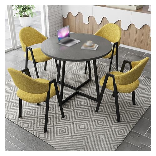 XONJEMU Dining Table with 4 Chairs Set,Kitchen Table Dining Table 80 cm,Padded Kitchen Chair,Table Chair for Living Room,Dining Room,Round Dining Table with 4 Chairs,Upholstered Chair Dining Set for XONJEMU Dining Table with 4 Chairs Set,Kitchen Table Dining Table 80 cm,Padded Kitchen Chair,Table Chair for Living Room,Dining Room,Round Dining Table with 4 Chairs,Upholstered Chair Dining Set for von XONJEMU
