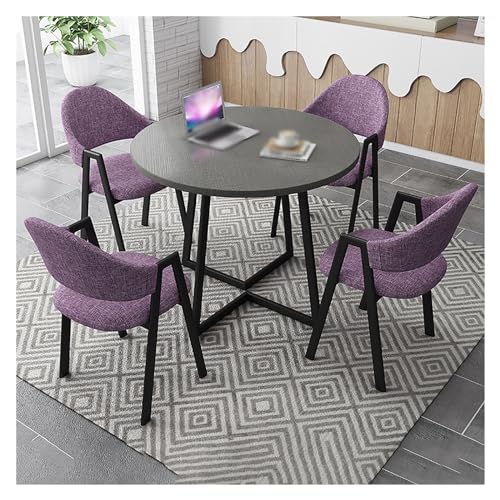 XONJEMU Dining Table with 4 Chairs Set,Kitchen Table Dining Table 80 cm,Padded Kitchen Chair,Table Chair for Living Room,Dining Room,Round Dining Table with 4 Chairs,Upholstered Chair Dining Set for XONJEMU Dining Table with 4 Chairs Set,Kitchen Table Dining Table 80 cm,Padded Kitchen Chair,Table Chair for Living Room,Dining Room,Round Dining Table with 4 Chairs,Upholstered Chair Dining Set for von XONJEMU