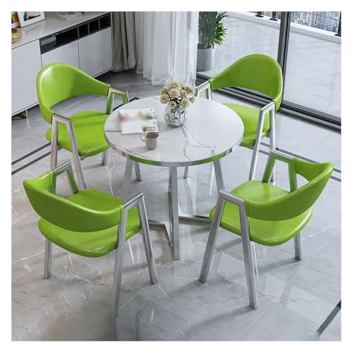 XONJEMU Kitchen Table and Chairs for 4 People,Office,Reception Room,Club Table,Round Table and Four Chairs,Meeting Table,Modern Dining Table Set,for Dining Room,Kitchen,Restaurant and Living Room von XONJEMU