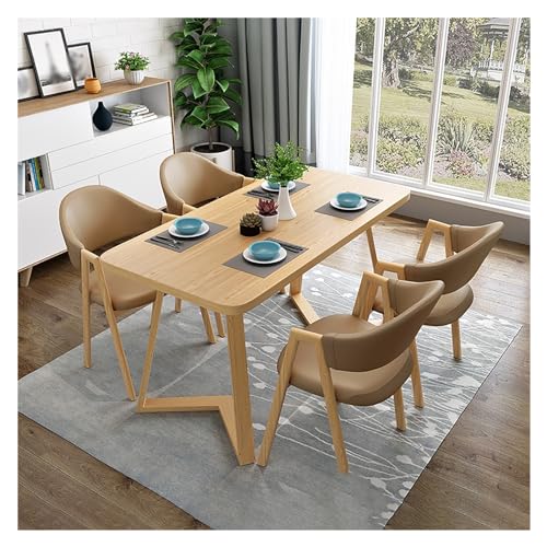 XONJEMU Office Reception Room Club Table,Dining Table with 4 Chairs Set,Kitchen Table and Chairs for 4 People,Negotiation Table,Reception Table and Chair Combination,Meetings Small Round Tables,for von XONJEMU