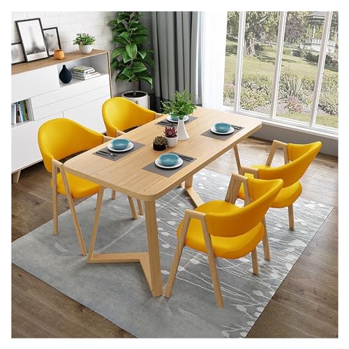 XONJEMU Office Reception Room Club Table,Dining Table with 4 Chairs Set,Kitchen Table and Chairs for 4 People,Negotiation Table,Reception Table and Chair Combination,Meetings Small Round Tables,for von XONJEMU