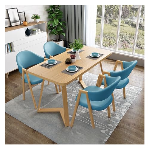 XONJEMU Office Reception Room Club Table,Dining Table with 4 Chairs Set,Kitchen Table and Chairs for 4 People,Negotiation Table,Reception Table and Chair Combination,Meetings Small Round Tables,for von XONJEMU
