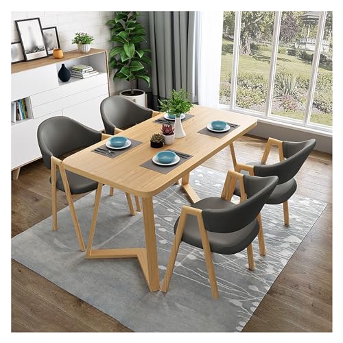 XONJEMU Office Reception Room Club Table,Dining Table with 4 Chairs Set,Kitchen Table and Chairs for 4 People,Negotiation Table,Reception Table and Chair Combination,Meetings Small Round Tables,for von XONJEMU