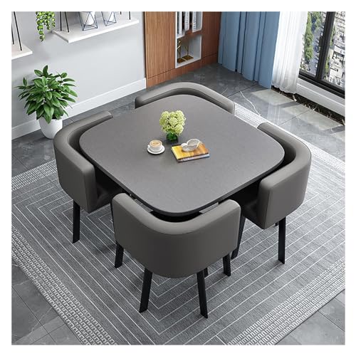 XONJEMU Office Reception Room Club Table,Meeting Table,Coffee Table and Chair Set,Round Table and Four Chairs,Small Round Tables,Office Conference Tables,Space Saving Furniture,Reception Room,Small von XONJEMU