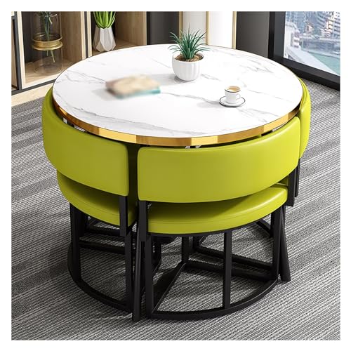 XONJEMU Office Reception Room Club Table,Negotiation Table,Balcony Dining Table Set,Round Sales Tables,Reception Table,Round Conference Table Dining Set with 4 Chairs,Small Conference Room Tables,1 von XONJEMU