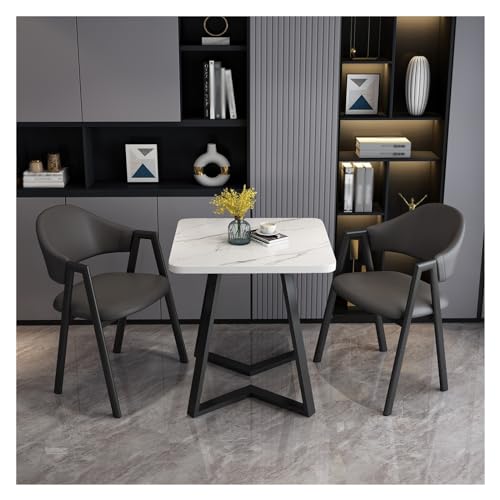 XONJEMU Office Reception Room Club Table,Negotiation Table,Meeting Table,Coffee Table and Chair Set,Office Conference Tables,Space Saving Furniture,Round Table and 2 Chairs,Reception Room,Small Room, von XONJEMU