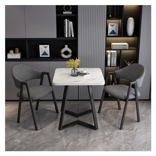 XONJEMU Office Reception Room Club Table,Negotiation Table,Meeting Table,Coffee Table and Chair Set,Office Conference Tables,Space Saving Furniture,Round Table and 2 Chairs,Reception Room,Small Room, von XONJEMU
