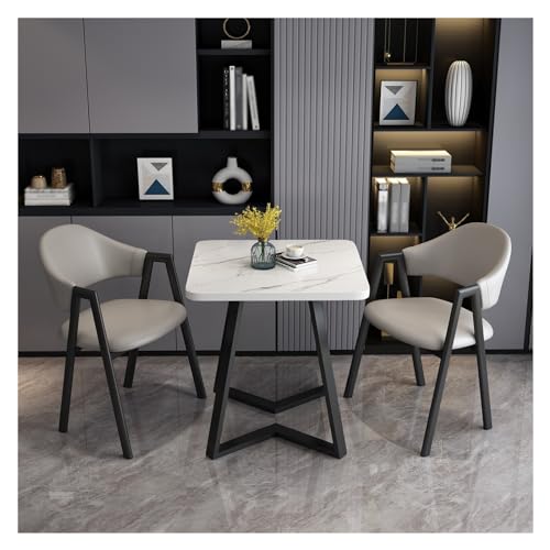 XONJEMU Office Reception Room Club Table,Negotiation Table,Meeting Table,Coffee Table and Chair Set,Office Conference Tables,Space Saving Furniture,Round Table and 2 Chairs,Reception Room,Small Room, von XONJEMU