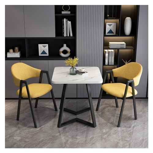 XONJEMU Office Reception Room Club Table,Negotiation Table,Meeting Table,Coffee Table and Chair Set,Office Conference Tables,Space Saving Furniture,Round Table and 2 Chairs,Reception Room,Small Room, von XONJEMU