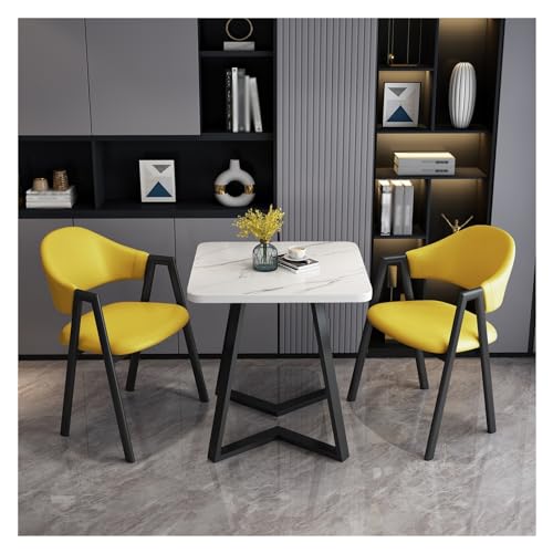 XONJEMU Office Reception Room Club Table,Negotiation Table,Meeting Table,Coffee Table and Chair Set,Office Conference Tables,Space Saving Furniture,Round Table and 2 Chairs,Reception Room,Small Room, von XONJEMU